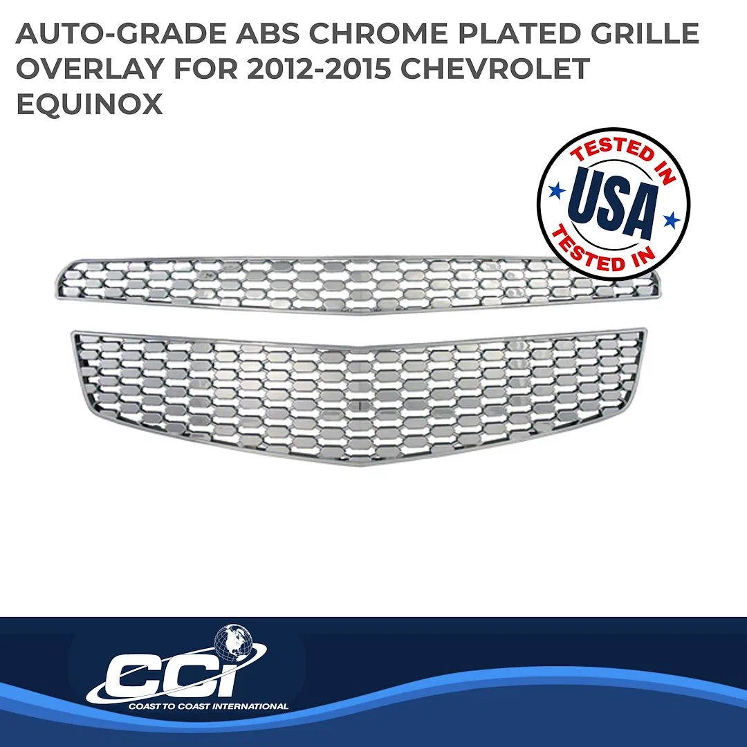 IWCGI82X – COAST2COAST Grille Insert, Overlay Honeycomb Style 2 Piece Chrome Plated ABS Plastic - view 2